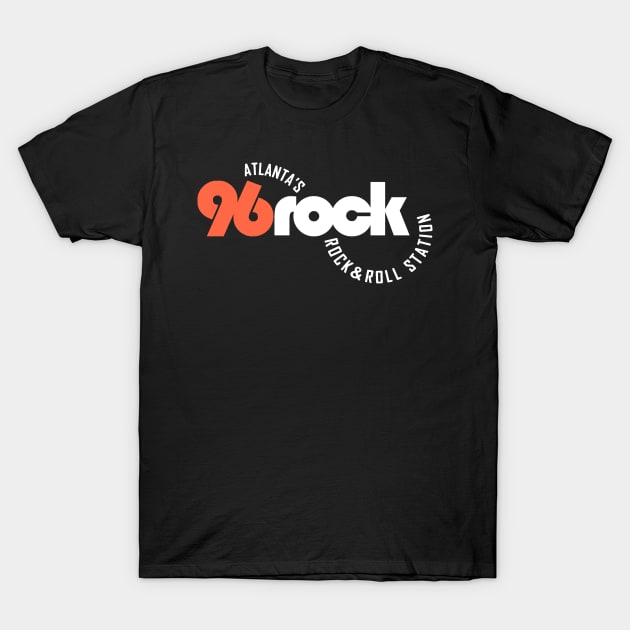 WKLS 96 Rock Atlanta Curved Text T-Shirt by RetroZest